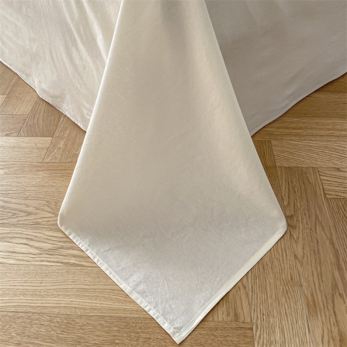 91家纺网 家纺一手货源 找家纺 金丝鸟2023新款A类60支全棉水洗棉华夫格四件套苏珊格 苏珊格白