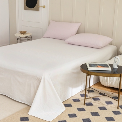 91家纺网 家纺一手货源 找家纺 全棉水洗棉双人床单单件纯棉北欧纯色单人学生宿舍全棉被单被罩