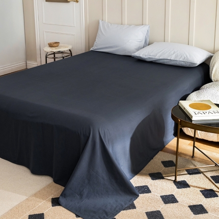 91家纺网 家纺一手货源 找家纺 新款全棉水洗棉单品床单纯棉北欧纯色单人学生宿舍全棉被单被罩