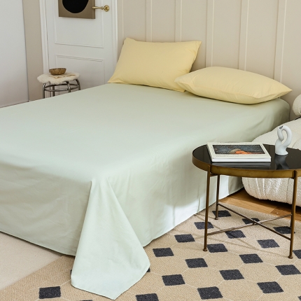 91家纺网 家纺一手货源 找家纺 新款全棉水洗棉单品床单纯棉北欧纯色单人学生宿舍全棉被单被罩
