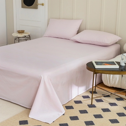 91家纺网 家纺一手货源 找家纺 新款全棉水洗棉单品床单纯棉北欧纯色单人学生宿舍全棉被单被罩