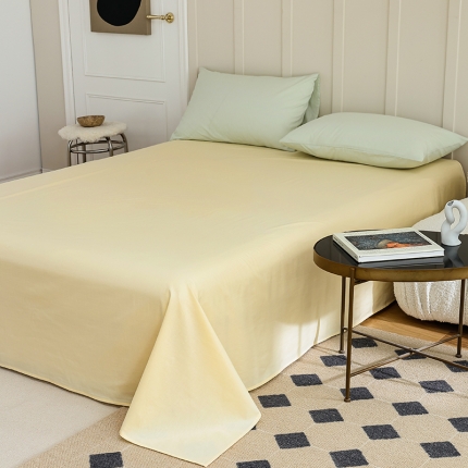 91家纺网 家纺一手货源 找家纺 全棉水洗棉双人床单单件纯棉北欧纯色单人学生宿舍全棉被单被罩