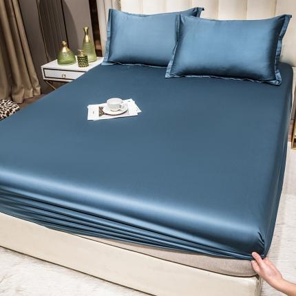 91家纺网 家纺一手货源 找家纺 摩妮卡 2025新款100s新疆长绒棉床笠 治愈蓝