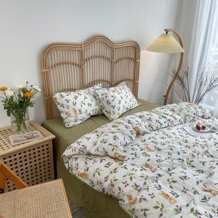 91家纺网 家纺一手货源 找家纺 （总）源启生活 2022新全棉双层纱贝壳边四件套纯棉三件套