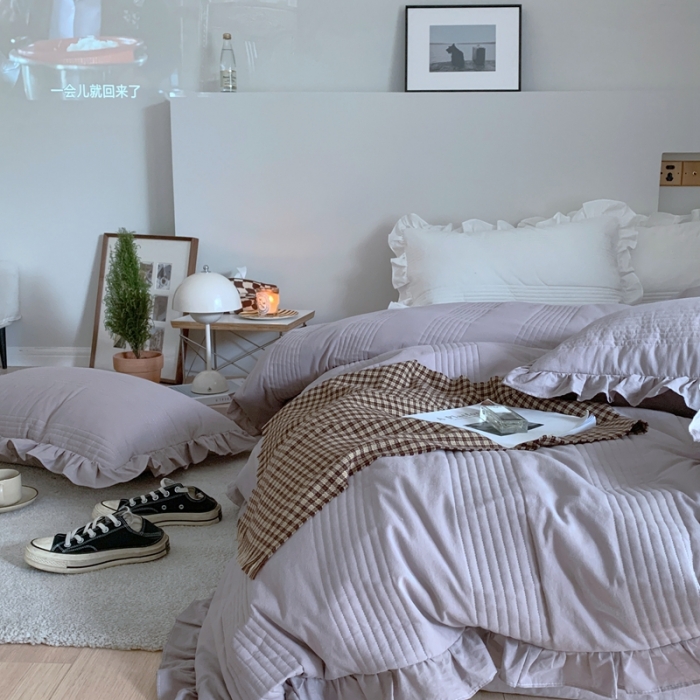 91家纺网 家纺一手货源 找家纺 （总）六巷胡同 2022新款绗缝夹棉水洗棉四件套