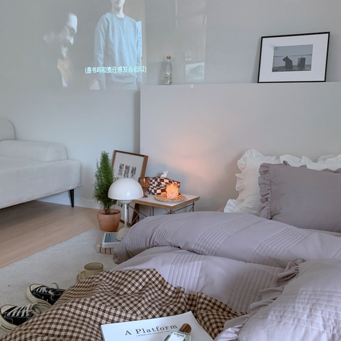 91家纺网 家纺一手货源 找家纺 （总）六巷胡同 2022新款绗缝夹棉水洗棉四件套