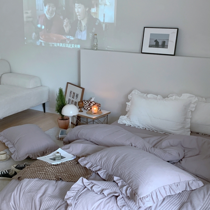 91家纺网 家纺一手货源 找家纺 （总）六巷胡同 2022新款绗缝夹棉水洗棉四件套