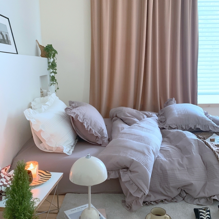 91家纺网 家纺一手货源 找家纺 （总）六巷胡同 2022新款绗缝夹棉水洗棉四件套