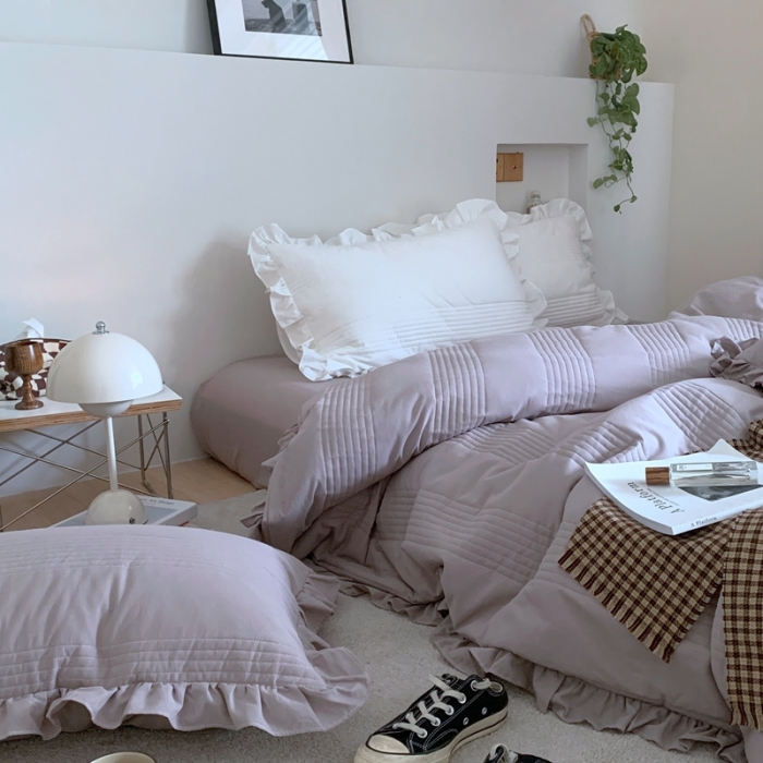 91家纺网 家纺一手货源 找家纺 （总）六巷胡同 2022新款绗缝夹棉水洗棉四件套