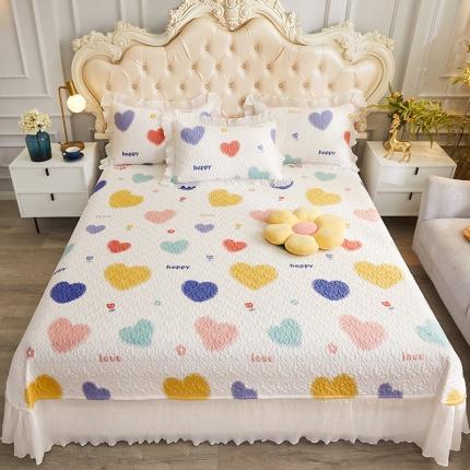 91家纺网 家纺一手货源 找家纺 宜凡家纺 2022新款全棉床盖三件套 七彩童心