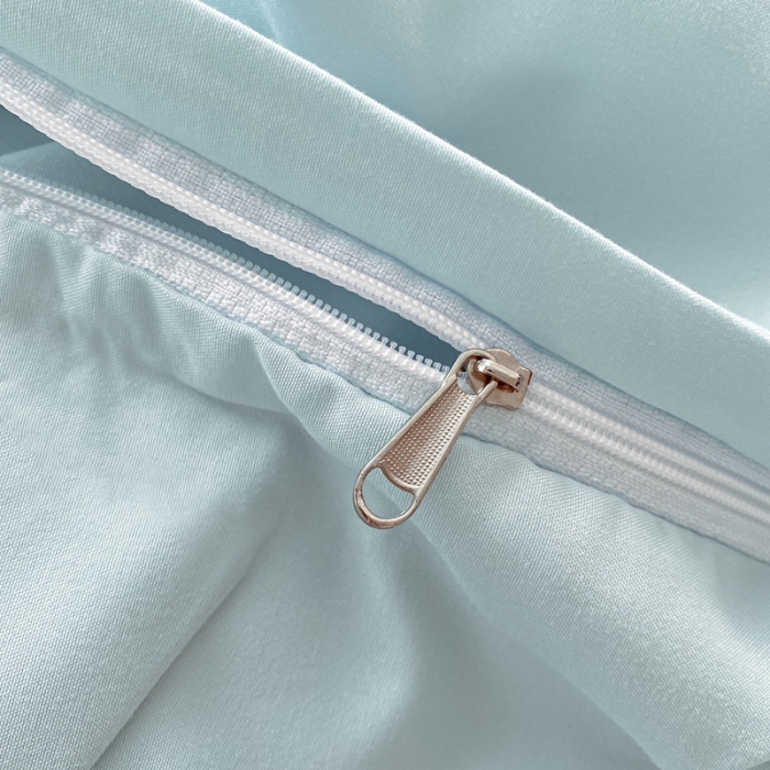 91家纺网 家纺一手货源 找家纺 雨帆 2022新款纯色双拼磨毛四件套 薄荷绿