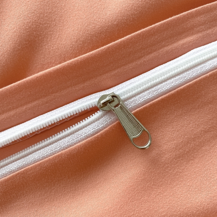 91家纺网 家纺一手货源 找家纺 雨帆 2022新款纯色双拼磨毛四件套 蜜桔