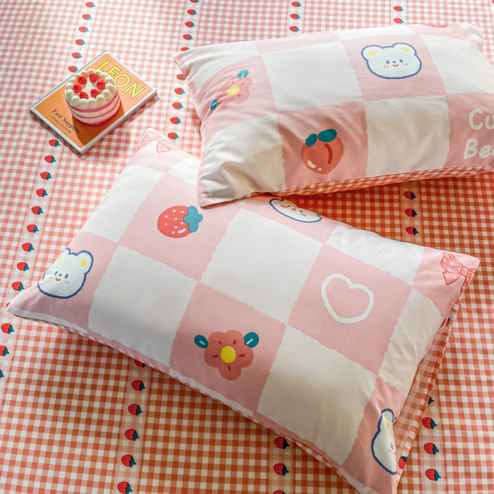 91家纺网 家纺一手货源 找家纺 （总）西引力2022年新款全棉纯棉卡通单枕套一对装