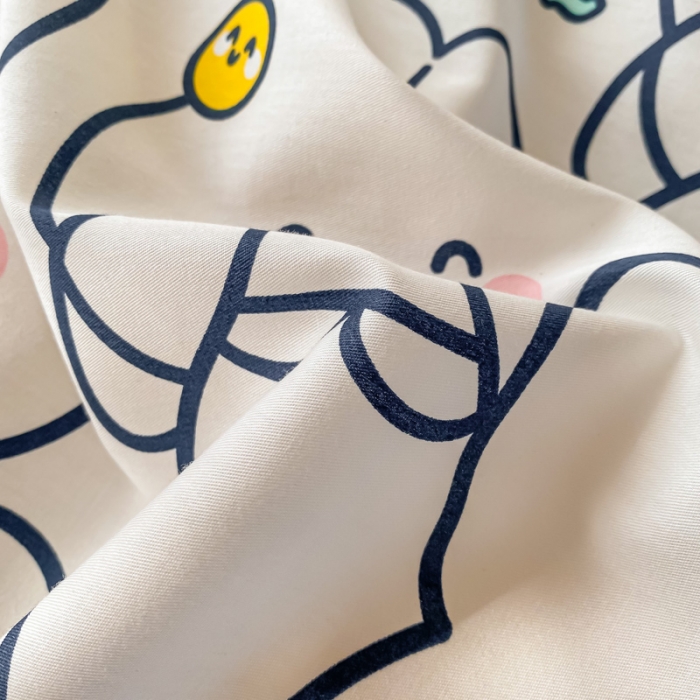 91家纺网 家纺一手货源 找家纺 西引力 2021年新款全棉纯棉卡通单被套 萌萌兔派对