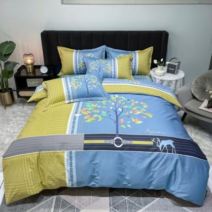 91家纺网 家纺一手货源 找家纺 （总）金爱家 2023新款大版13372全棉花卉系列四件套