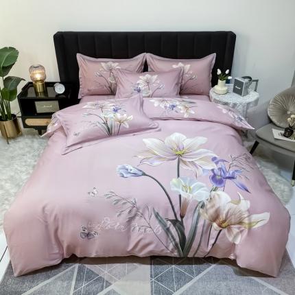 91家纺网 家纺一手货源 找家纺 （总）金爱家 2023新款大版13372全棉花卉系列四件套