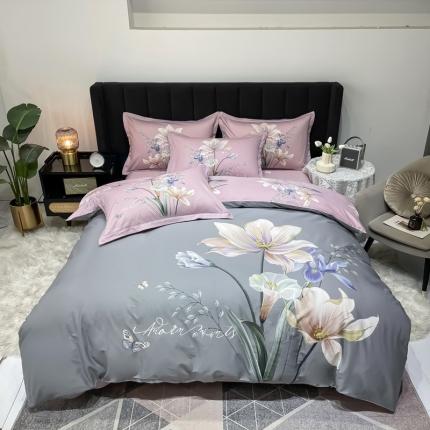 91家纺网 家纺一手货源 找家纺 （总）金爱家 2023新款大版13372全棉花卉系列四件套