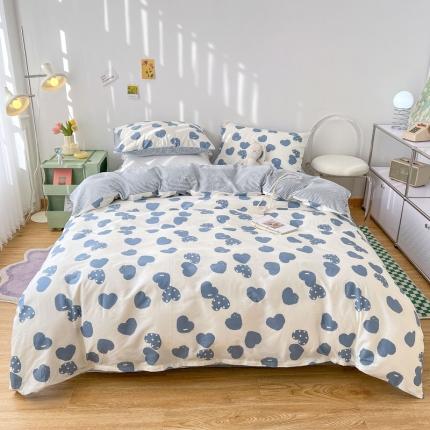 91家纺网 家纺一手货源 找家纺 （总）梦家居 2022新款13372小清新系列全棉四件套