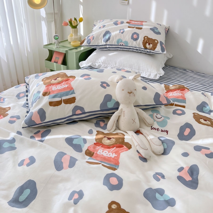 91家纺网 家纺一手货源 找家纺 （总）梦家居 2022新款13372小清新系列全棉四件套