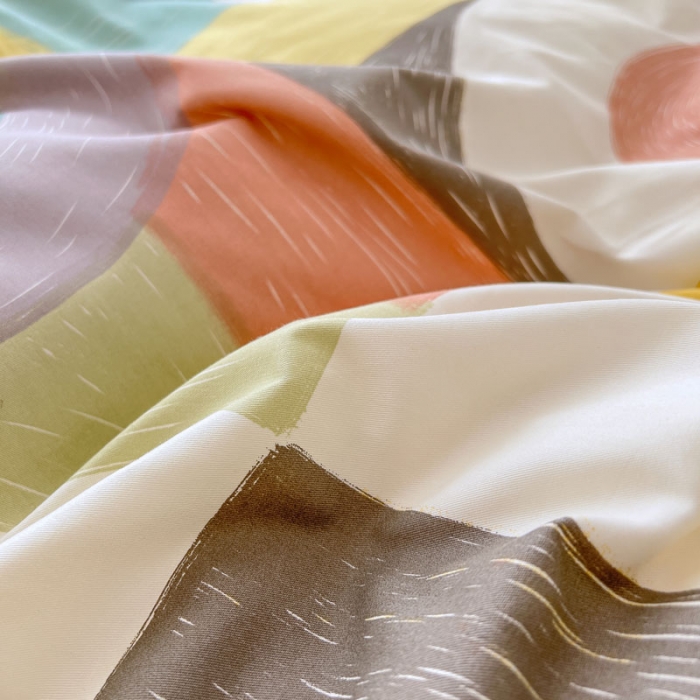 91家纺网 家纺一手货源 找家纺 梦家居 2022新款13372小清新系列全棉四件套 四维空间