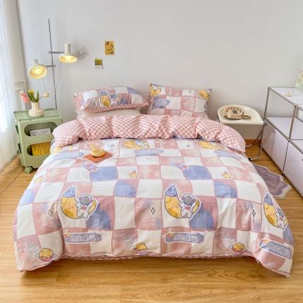 梦家居 2022新款13372小清新系列全棉四件套 限定星运