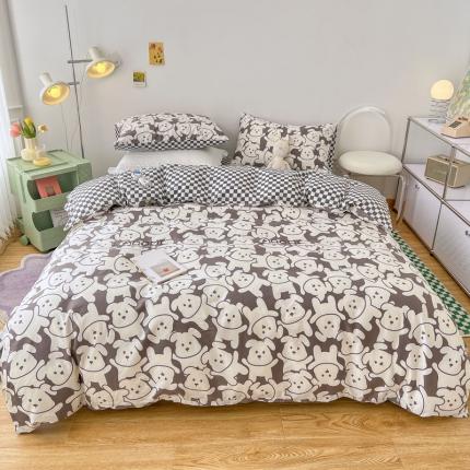 梦家居 2022新款13372小清新系列全棉四件套 小白