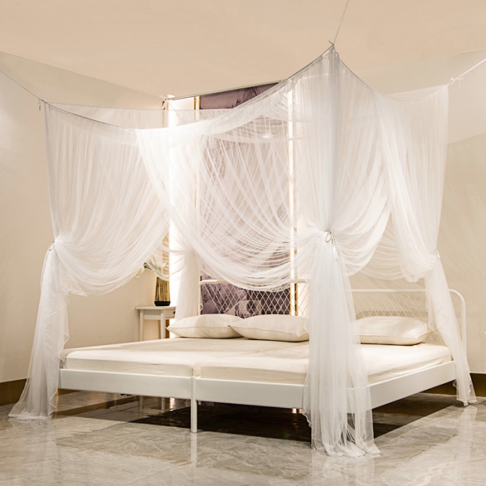 91家纺网 家纺一手货源 找家纺 总青竹苑 2022新款万能蚊帐挂账吊顶睡帐特大不规则床拼接床蚊帐