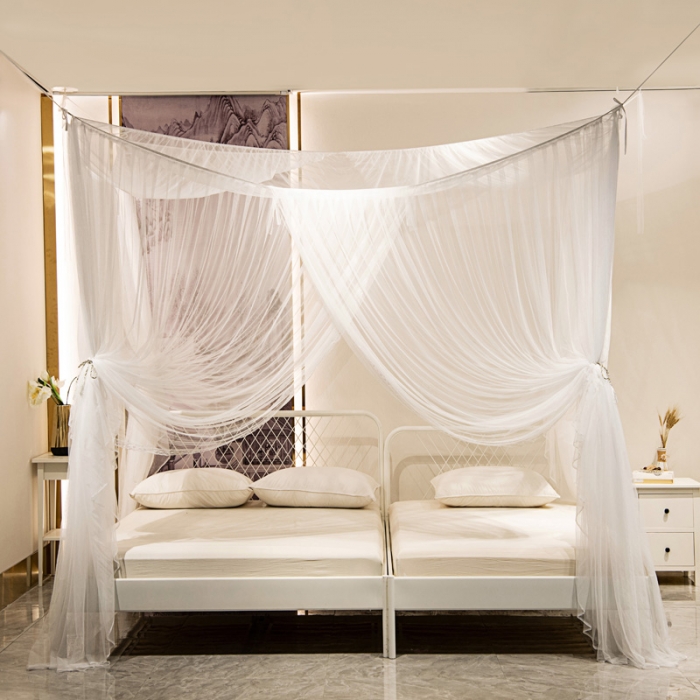 91家纺网 家纺一手货源 找家纺 总青竹苑 2022新款万能蚊帐挂账吊顶睡帐特大不规则床拼接床蚊帐