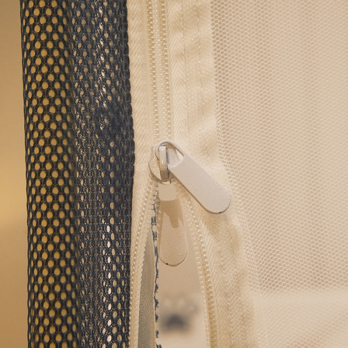 91家纺网 家纺一手货源 找家纺 2022新款外穿坐床式蚊帐儿童防摔防蚊拉链方帐铁艺加厚加固支架睡帐 萌宠乐园