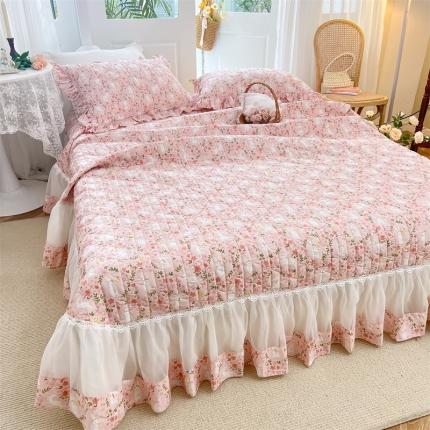 91家纺网 家纺一手货源 找家纺 （总）菊上家纺 2022新款仙女款欧根纱蕾丝床盖