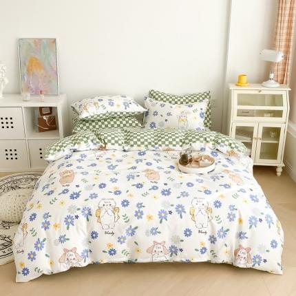 91家纺网 家纺一手货源 找家纺 （总）沐辰 2022新款全棉13372系列印花四件套