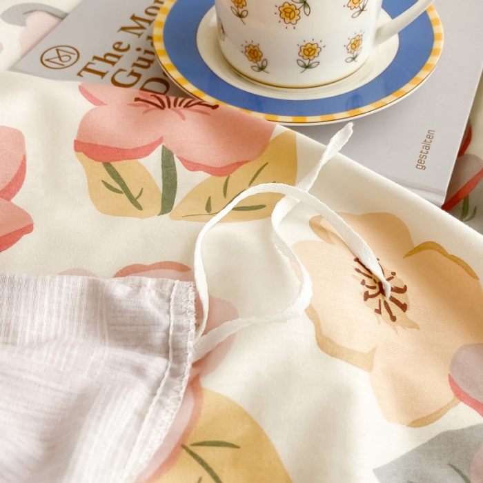 91家纺网 家纺一手货源 找家纺 沐辰 2022新款全棉13372系列印花四件套 春日浪漫