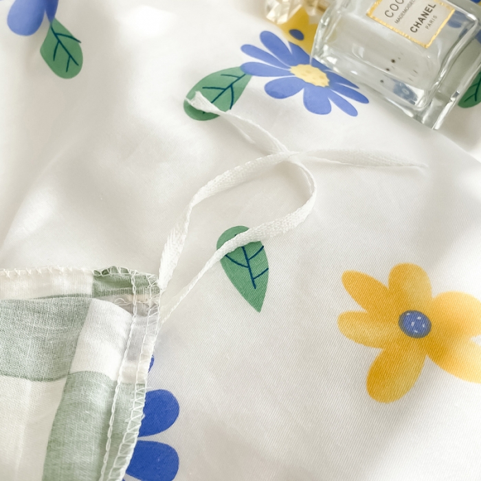 91家纺网 家纺一手货源 找家纺 沐辰 2022新款全棉13372系列印花四件套 花园小兔