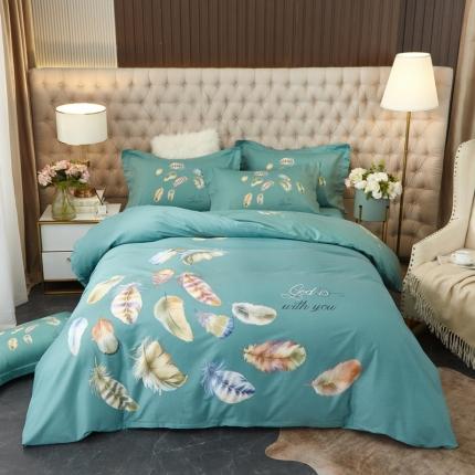 91家纺网 家纺一手货源 找家纺 （总）金纱玉纺 2022新款全棉13372大版印花四件套