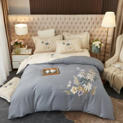 91家纺网 家纺一手货源 找家纺 （总）金纱玉纺 2022新款全棉13372大版印花四件套