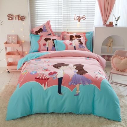 91家纺网 家纺一手货源 找家纺 （总）金纱玉纺 2022新款全棉13372大版印花四件套