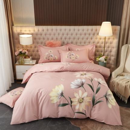 91家纺网 家纺一手货源 找家纺 （总）金纱玉纺 2022新款全棉13372大版印花四件套