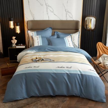 金纱玉纺 2022新款全棉13372大版印花四件套 伯克利