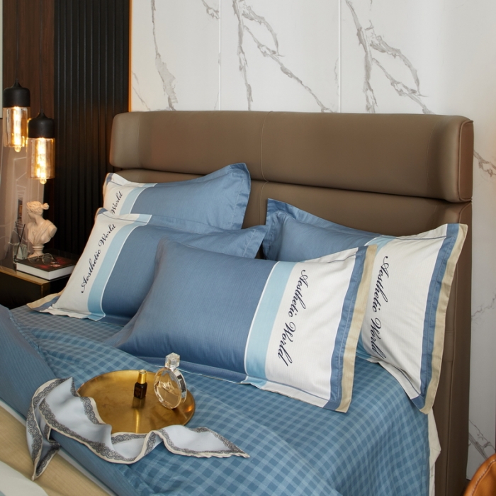 91家纺网 家纺一手货源 找家纺 金纱玉纺 2022新款全棉13372大版印花四件套 伯克利