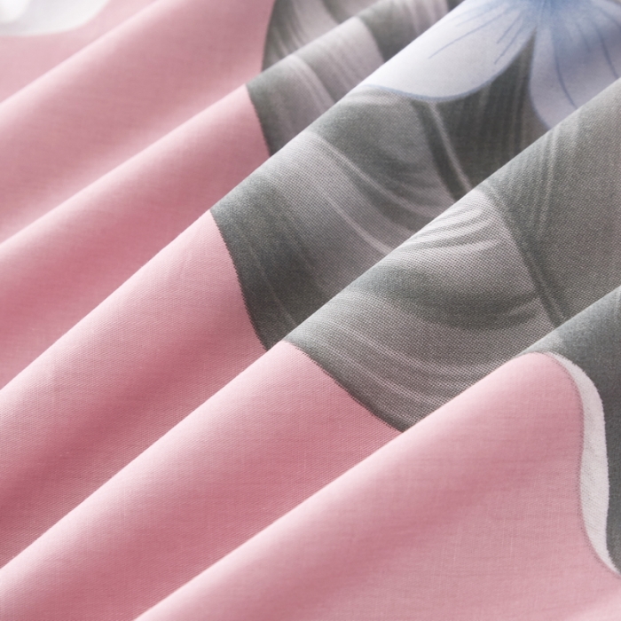 91家纺网 家纺一手货源 找家纺 金纱玉纺 2022新款全棉13372大版印花四件套 花舞佳人