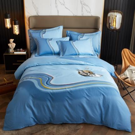 金纱玉纺 2022新款全棉13372大版印花四件套 兰卡斯