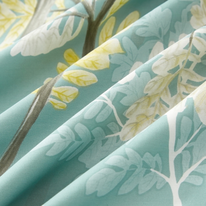 91家纺网 家纺一手货源 找家纺 金纱玉纺 2022新款全棉13372大版印花四件套 俪叶绿