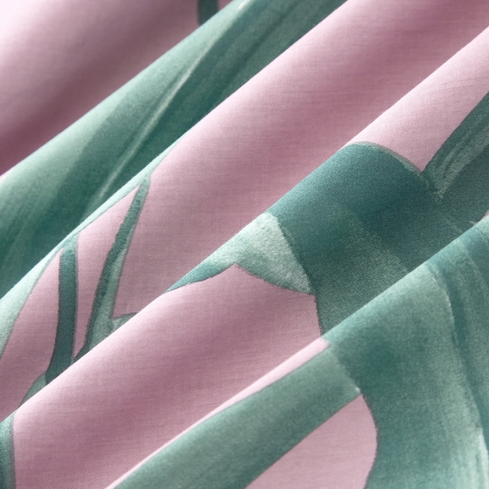 91家纺网 家纺一手货源 找家纺 金纱玉纺2022新全棉13372大版印花四件套 沁香麦园-紫