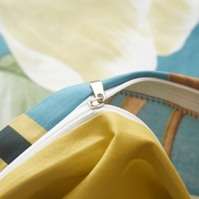 91家纺网 家纺一手货源 找家纺 金纱玉纺 2022新款全棉13372大版印花四件套 清风饮露