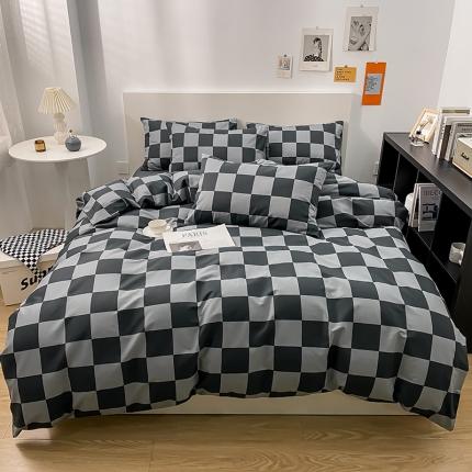 91家纺网 家纺一手货源 找家纺 （总）简宜家居2022新款全棉卡通印花小清新四件套-简约系列