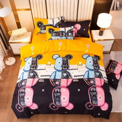 91家纺网 家纺一手货源 找家纺 乐居坊 2022新款芦荟棉四件套 机械战士