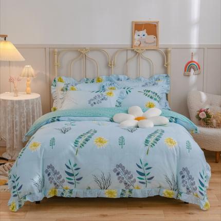 91家纺网 家纺一手货源 找家纺 （总）爱妮玖玖家纺 2022新款小蕾丝花边床单四件套