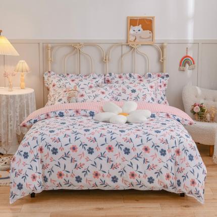 91家纺网 家纺一手货源 找家纺 （总）爱妮玖玖家纺 2022新款小蕾丝单层床笠四件套