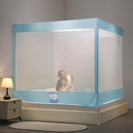 91家纺网 家纺一手货源 找家纺 总海虹蚊帐 8896款三开U型床笠式抗菌加密防摔蚊帐