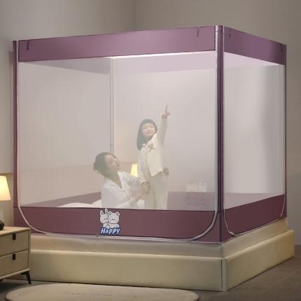 91家纺网 家纺一手货源 找家纺 总海虹蚊帐 8896款三开U型床笠式抗菌加密防摔蚊帐